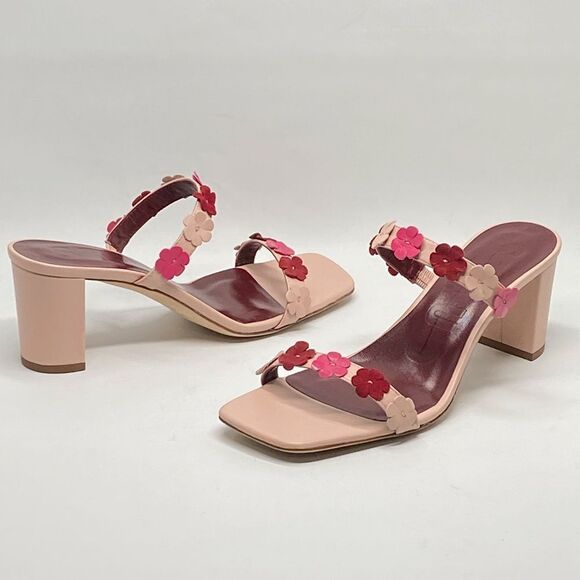 STAUD Floral Leather Sandals size 36.5 - Picture 1 of 11